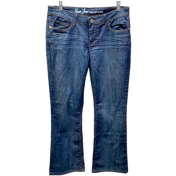 Guess Belmont Flare Medium Wash Jeans - Picture 1 of 7
